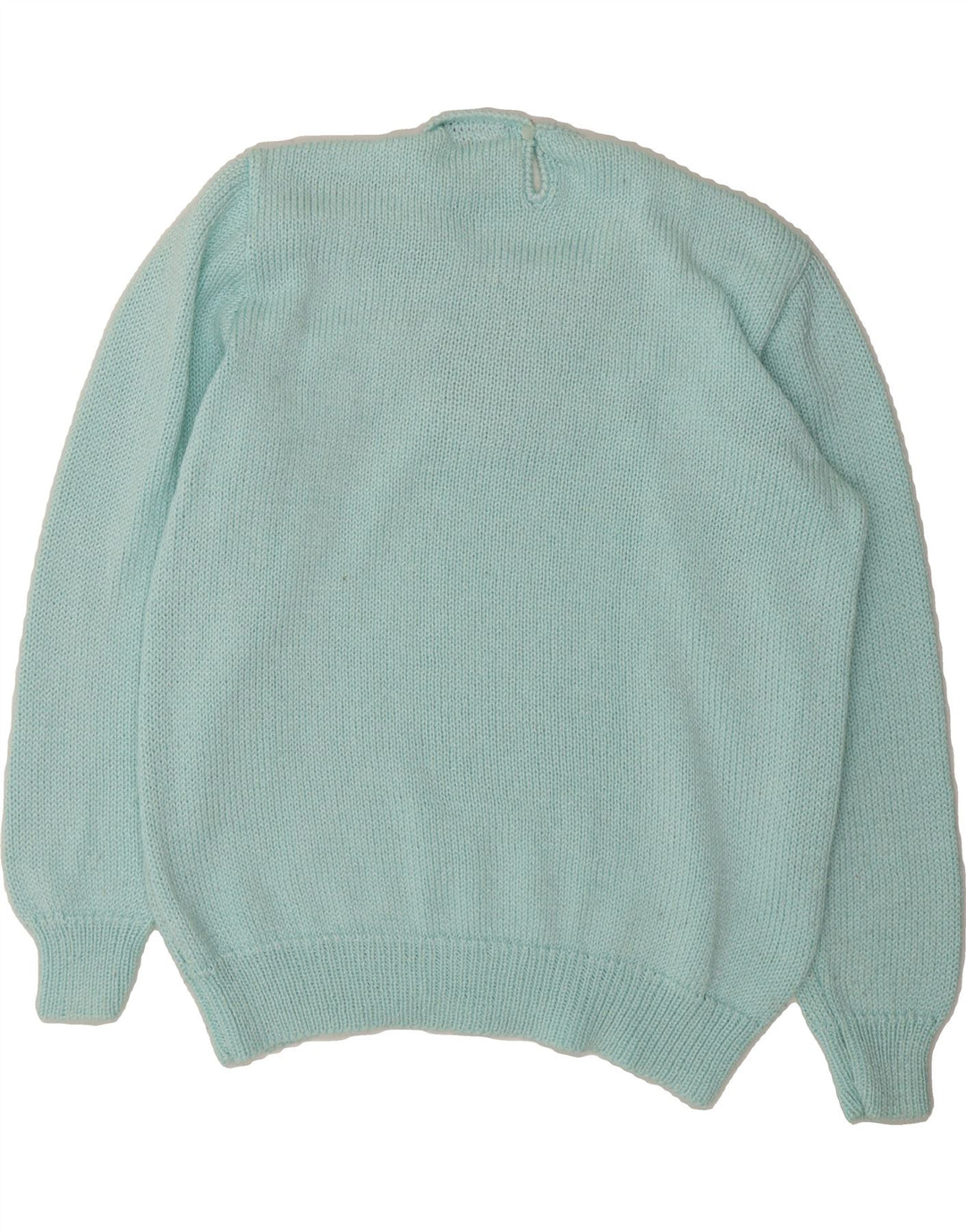 VINTAGE Womens Crew Neck Jumper Sweater UK 14 Medium Blue Polyacrylic Vintage Vintage and Second-Hand Vintage from Messina Hembry 