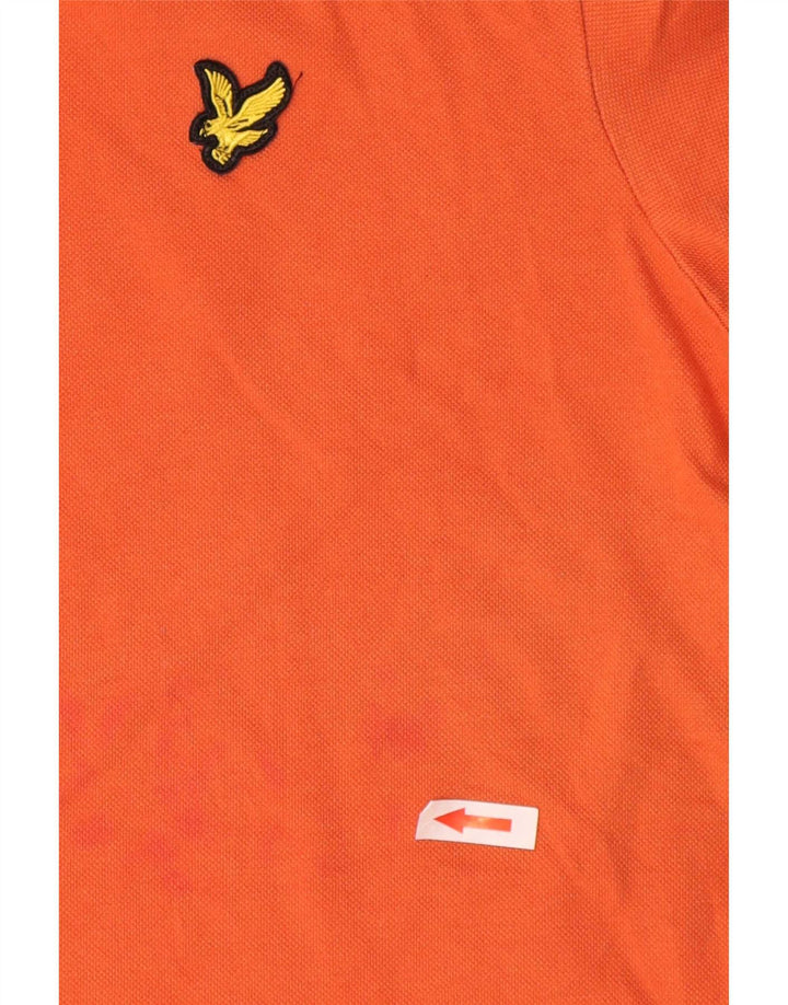 Polo da uomo Lyle & Scott piccola in cotone arancione