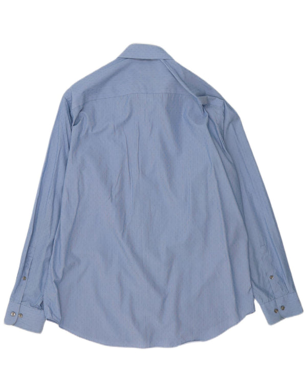 Camicia da uomo Regular Fit Calvin Klein taglia 16 1/2 grande cotone gessato blu