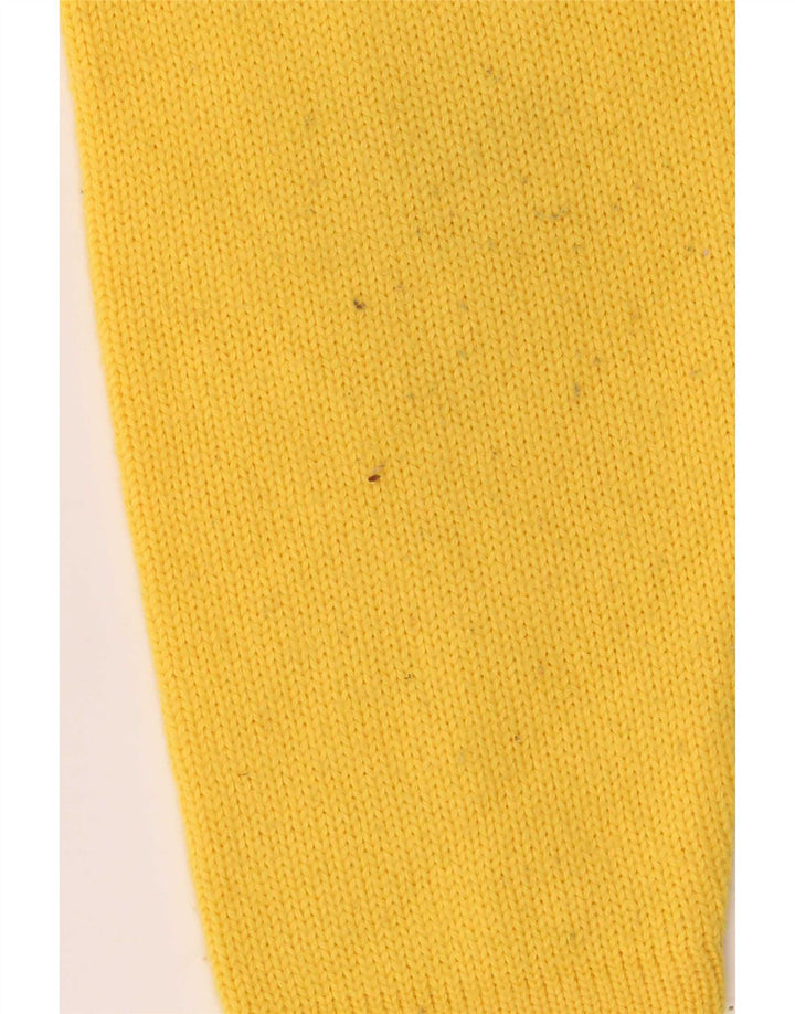 Maglione maglione girocollo da donna Brummell UK 12 blocco colore giallo medio