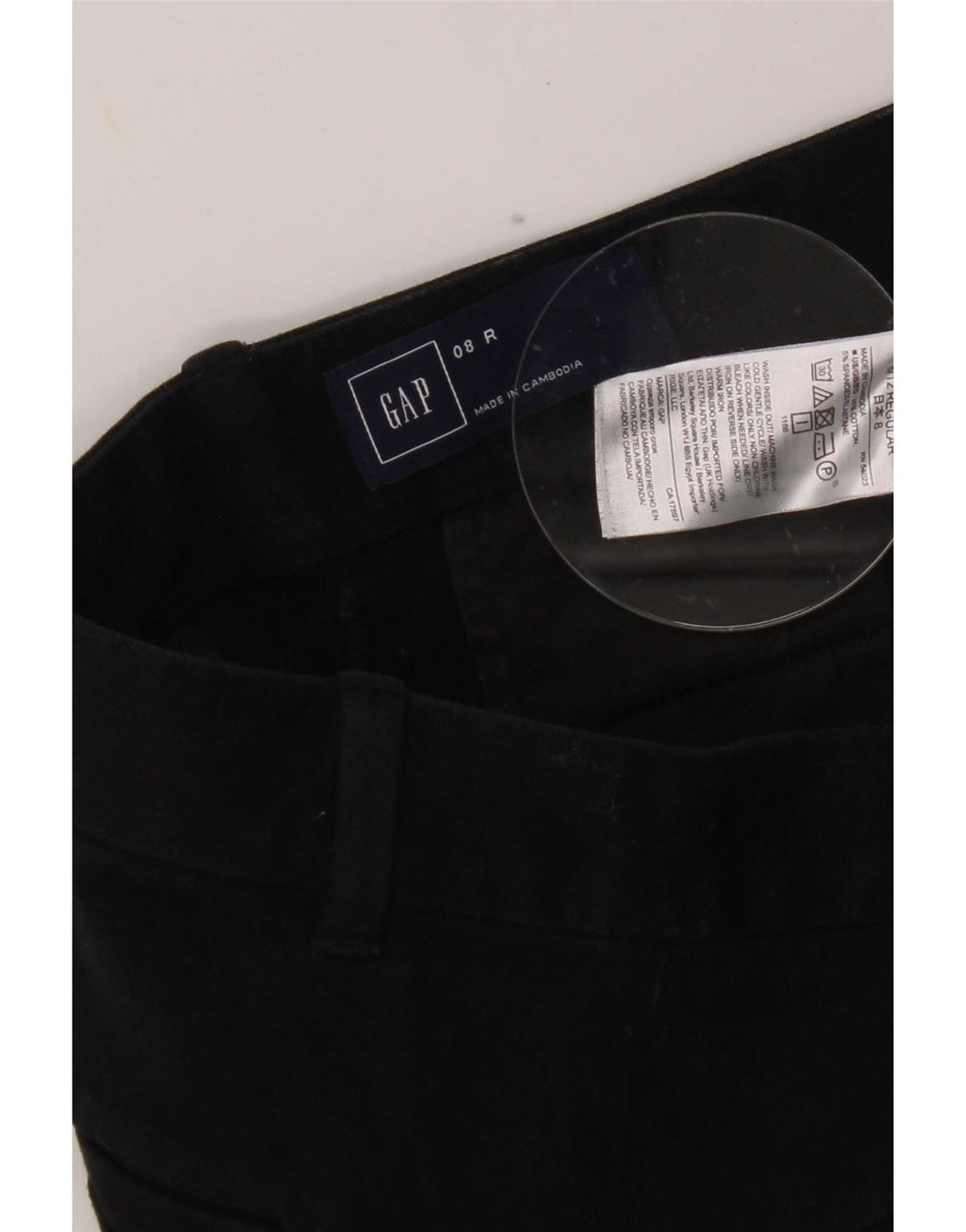 Pantaloni corti slim da donna Gap US 8 medi W30 L25 cotone nero