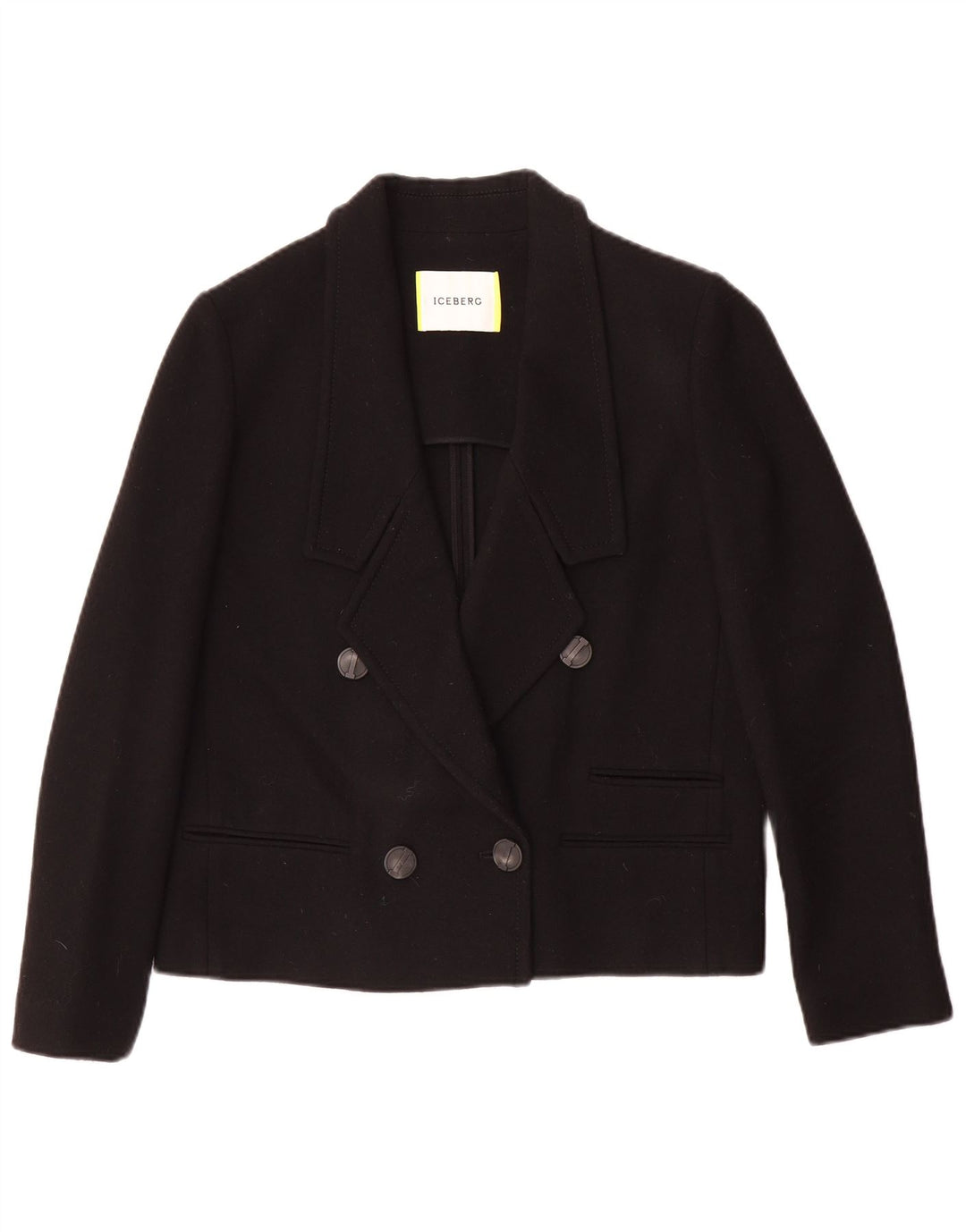 Giacca blazer doppiopetto vestibilità ampia da donna Iceberg IT 40 piccola nera
