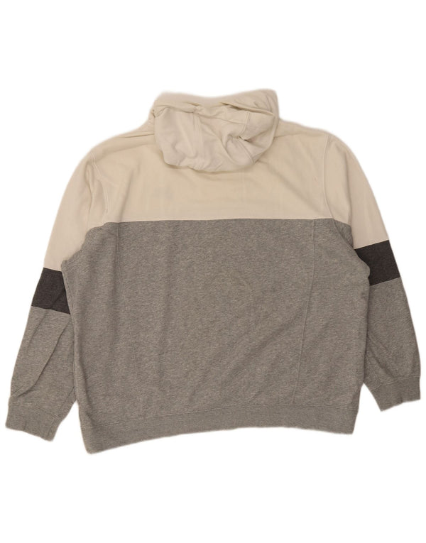 Felpa con cappuccio da uomo Nike XL in cotone color block grigio