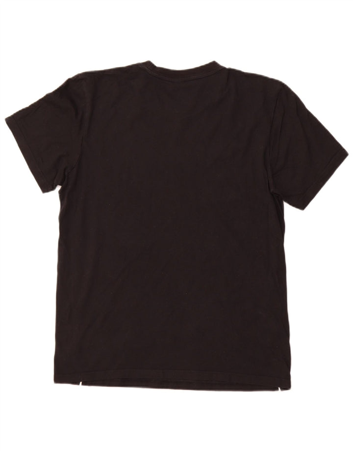 ADIDAS Womens T-Shirt Top UK 14 Medium Black Cotton