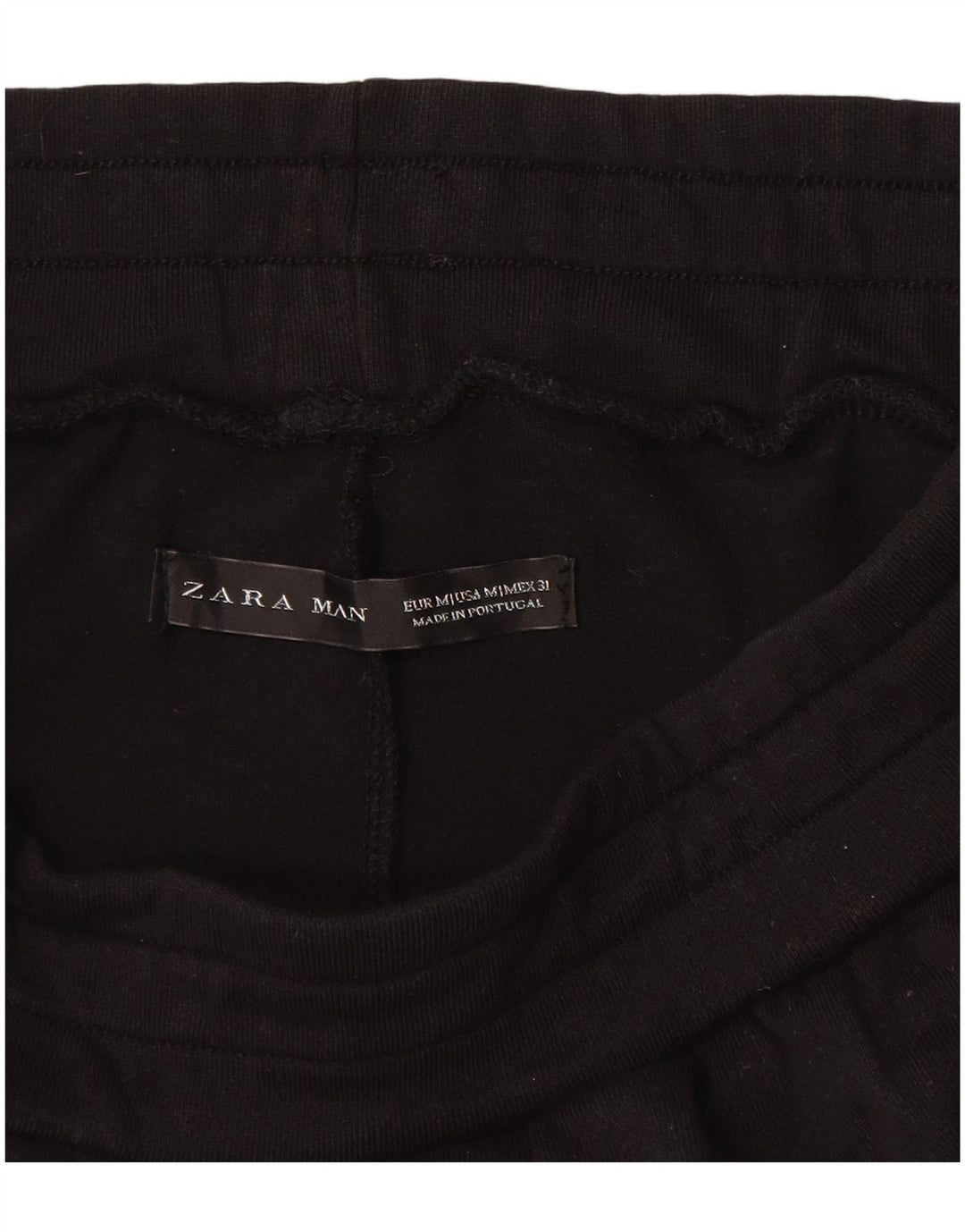 Pantaloncini sportivi grafici da uomo Zara in cotone nero medio