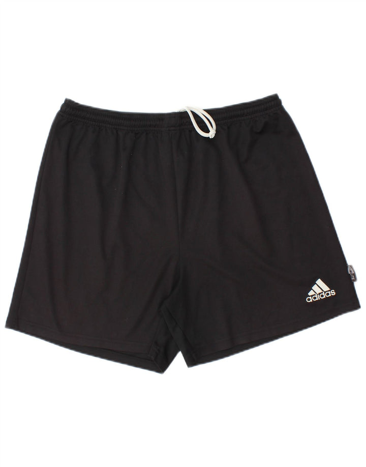 Pantaloncini sportivi Adidas Climalite da uomo grandi in poliestere nero