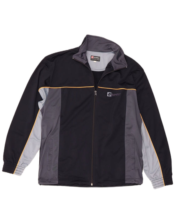 Giacca sportiva da uomo Lotto a blocchi di colore medio blu navy