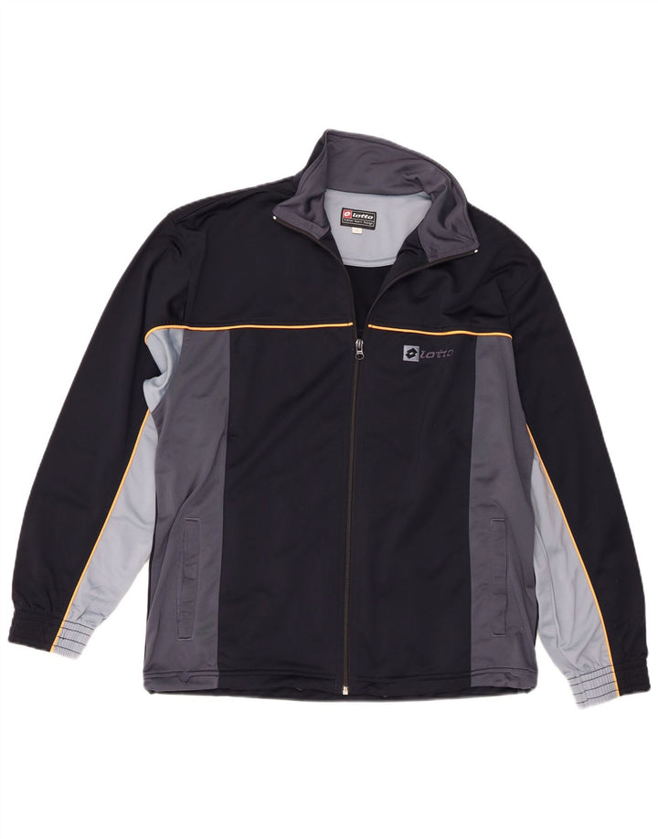 Giacca sportiva da uomo Lotto a blocchi di colore medio blu navy