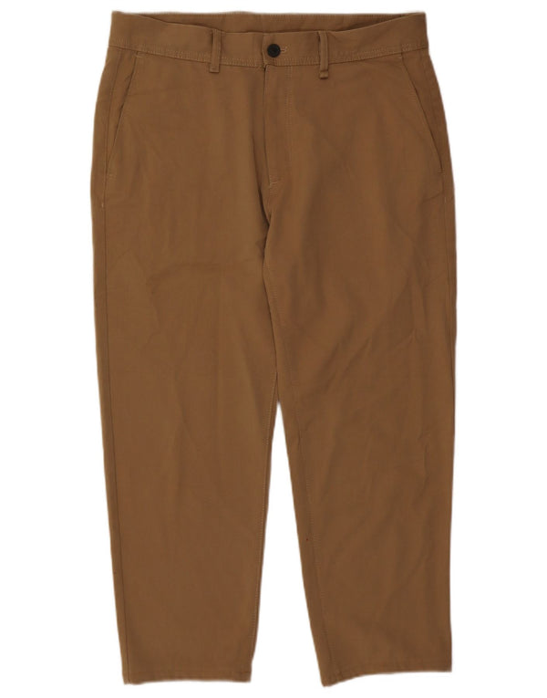 Pantaloni chino dritti da uomo Zara EU 42 Large W32 L25 Beige