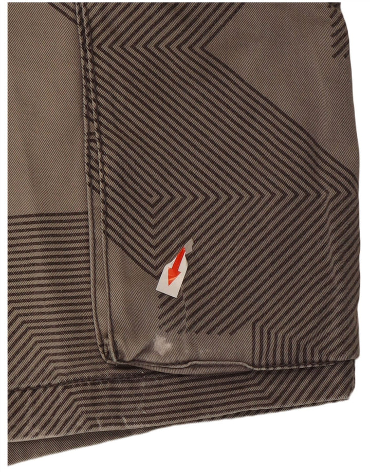 Pantaloncini cargo da uomo Fly53 W34 grande cotone geometrico grigio