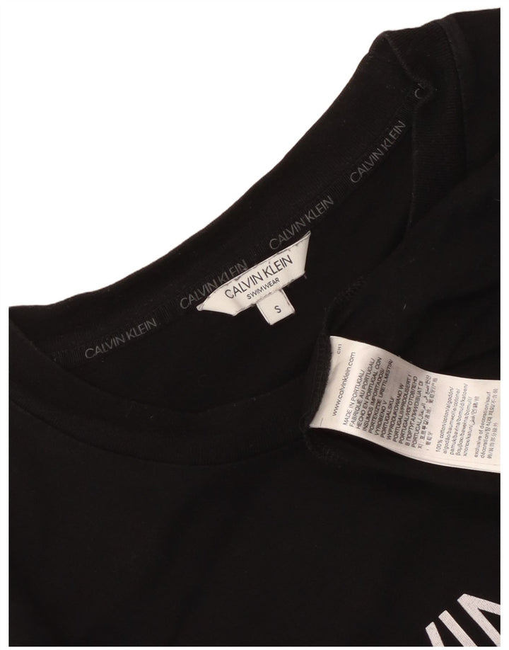 T-shirt grafica da uomo Calvin Klein Top piccola in cotone nero