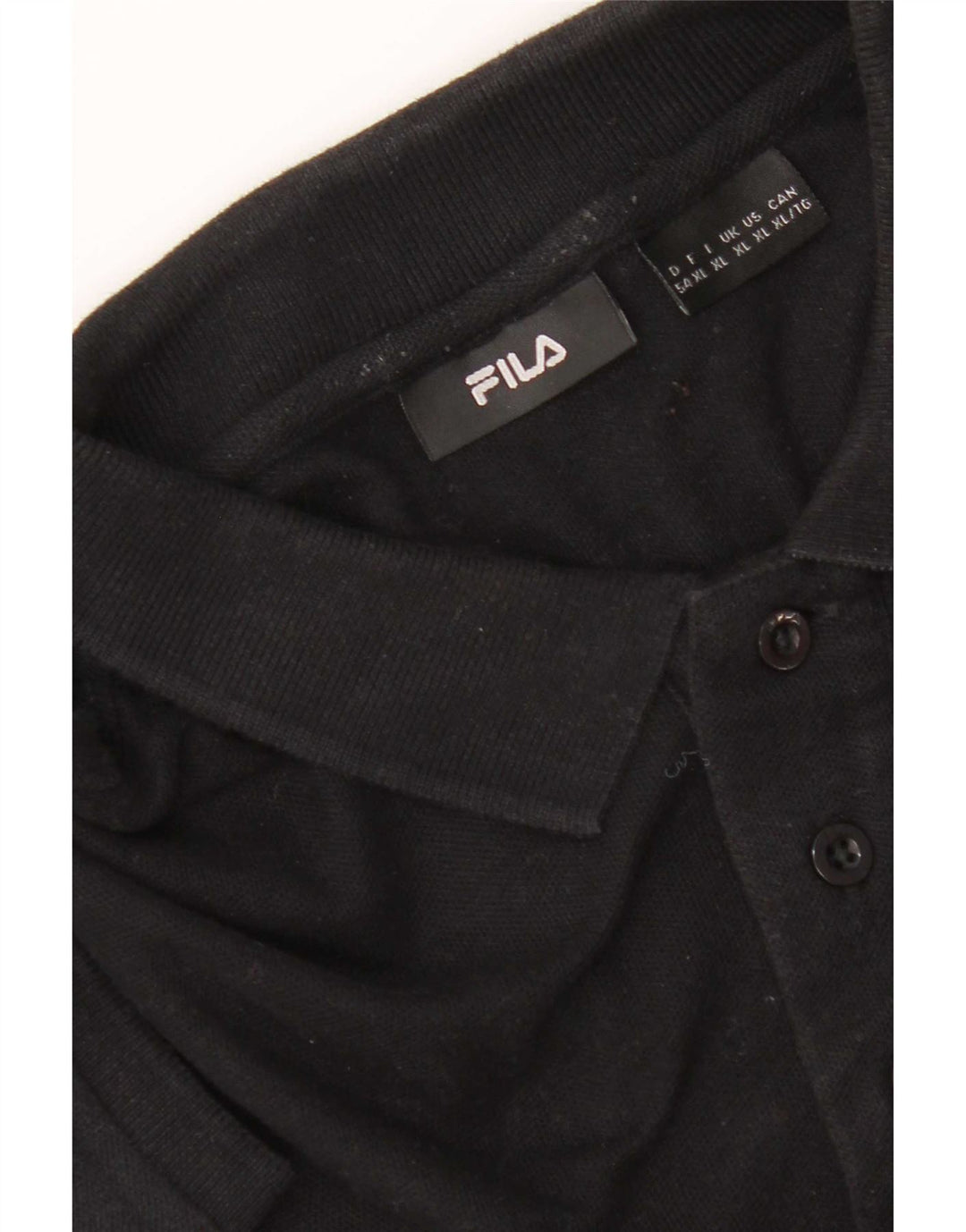 Polo Fila da uomo a maniche corte vestibilità regolare XL nera