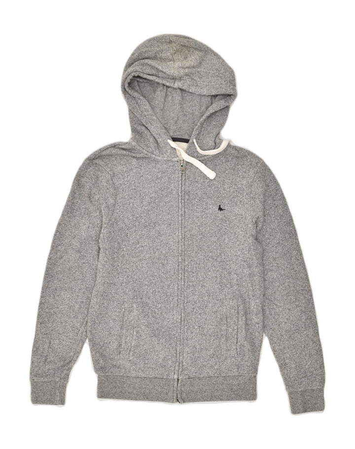 JACK WILLS Mens Graphic Zip Hoodie Sweater Small Grey Cotton | Vintage Jack Wills | Thrift | Second-Hand Jack Wills | Used Clothing | Messina Hembry 