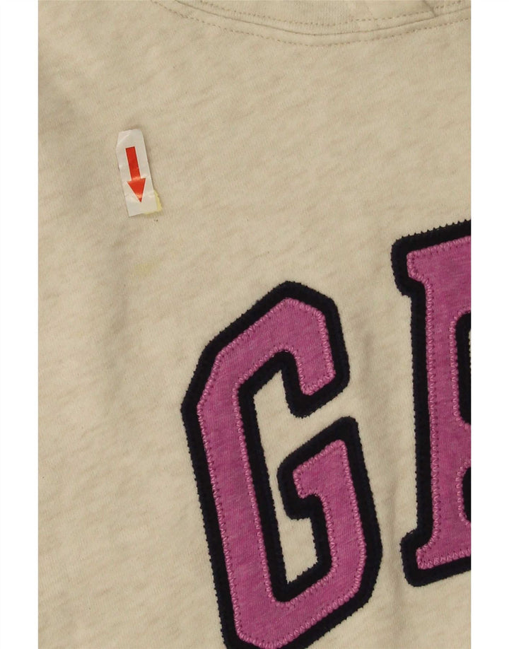 Felpa con cappuccio grafica da donna Gap UK 14 Medium White