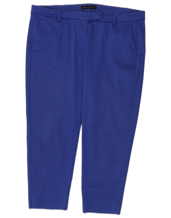 Pantaloni corti affusolati da donna Marks & Spencer UK 16 Large W36 L23 Blu