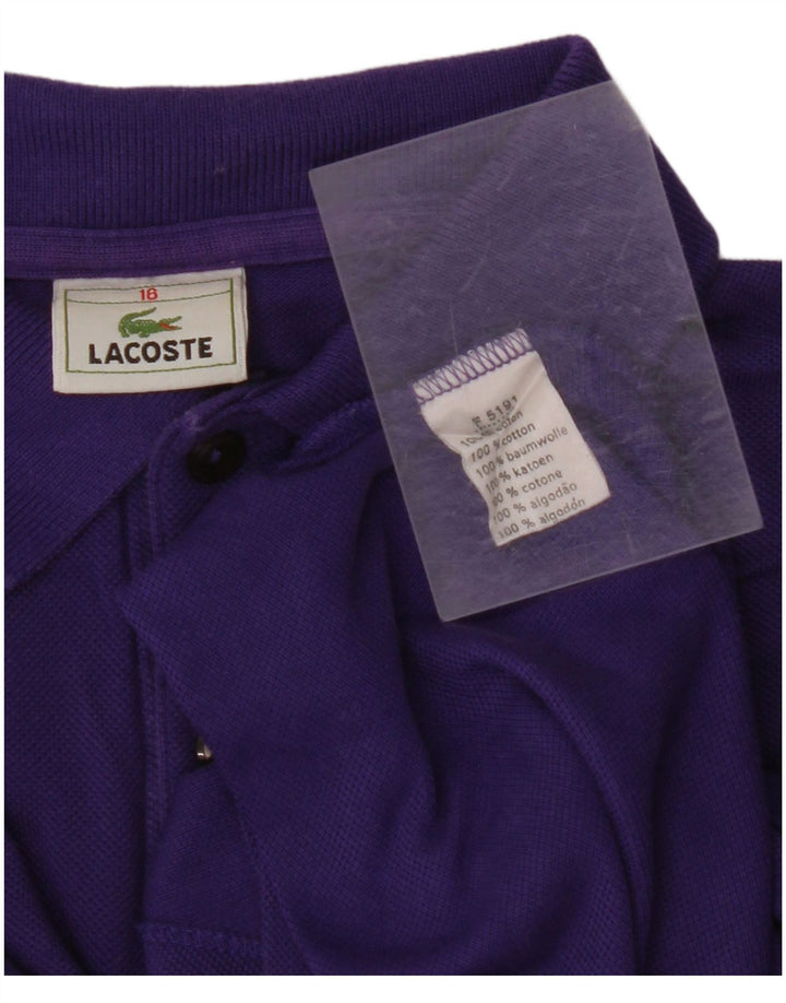 Polo LACOSTE da bambino 15-16 anni in cotone viola