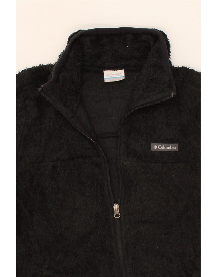 COLUMBIA Womens Fleece Jacket UK 16 Large Black Polyester Vintage Columbia and Second-Hand Columbia from Messina Hembry 