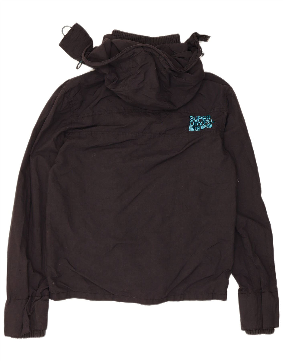 Giacca antipioggia da uomo con cappuccio Superdry UK 36 Small nylon nero