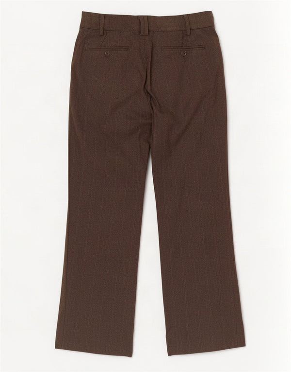 Pantaloni da abito Bootcut da donna Zara EU 36 XS W26 L28 Poliestere a righe marroni