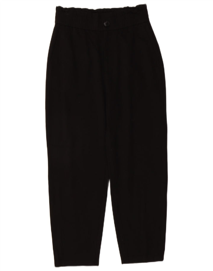 Pantaloni corti con pegging da donna Zara medi W28 L23 viscosa nera