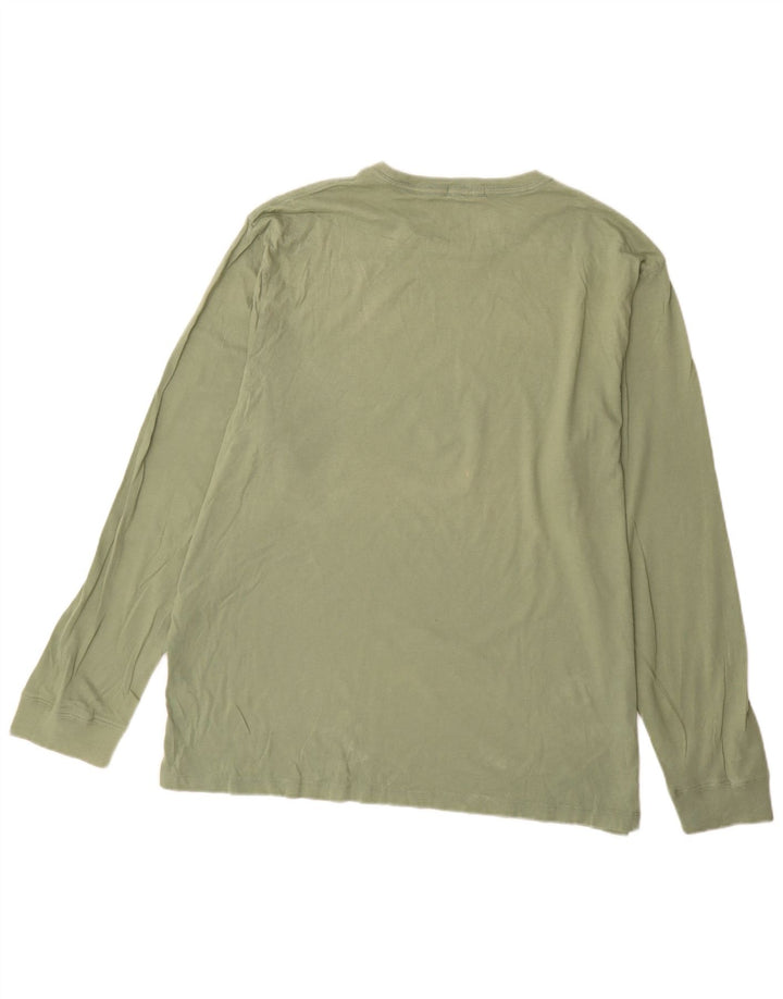 J. CREW Maglia da uomo a maniche lunghe spezzata XL verde