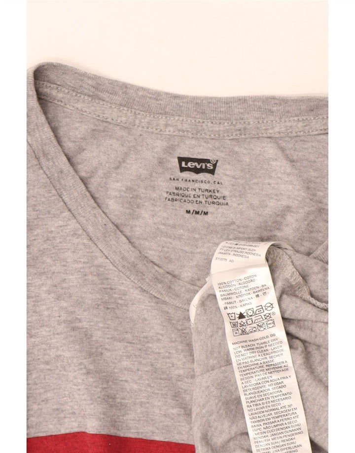 T-shirt grafica da uomo LEVI'S Top in cotone grigio medio