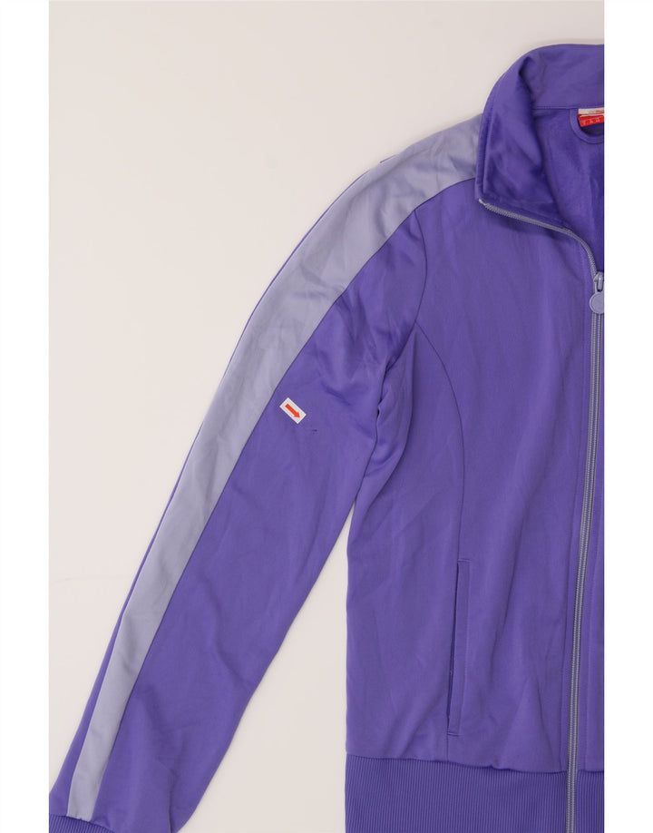 PUMA Womens Tracksuit Top Jacket UK 10 Small  Purple Colourblock Polyester Vintage Puma and Second-Hand Puma from Messina Hembry 