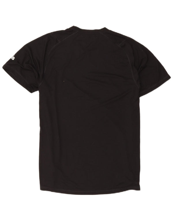 T-shirt grafica da uomo Adidas Top grande in poliestere nero