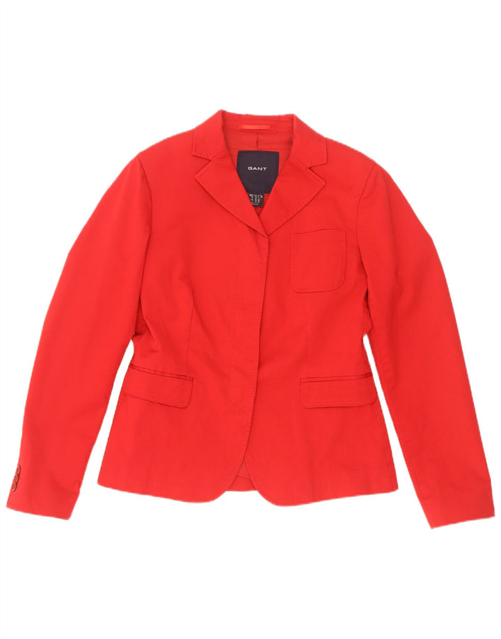 Giacca blazer da donna Gant UK 12 cotone rosso medio