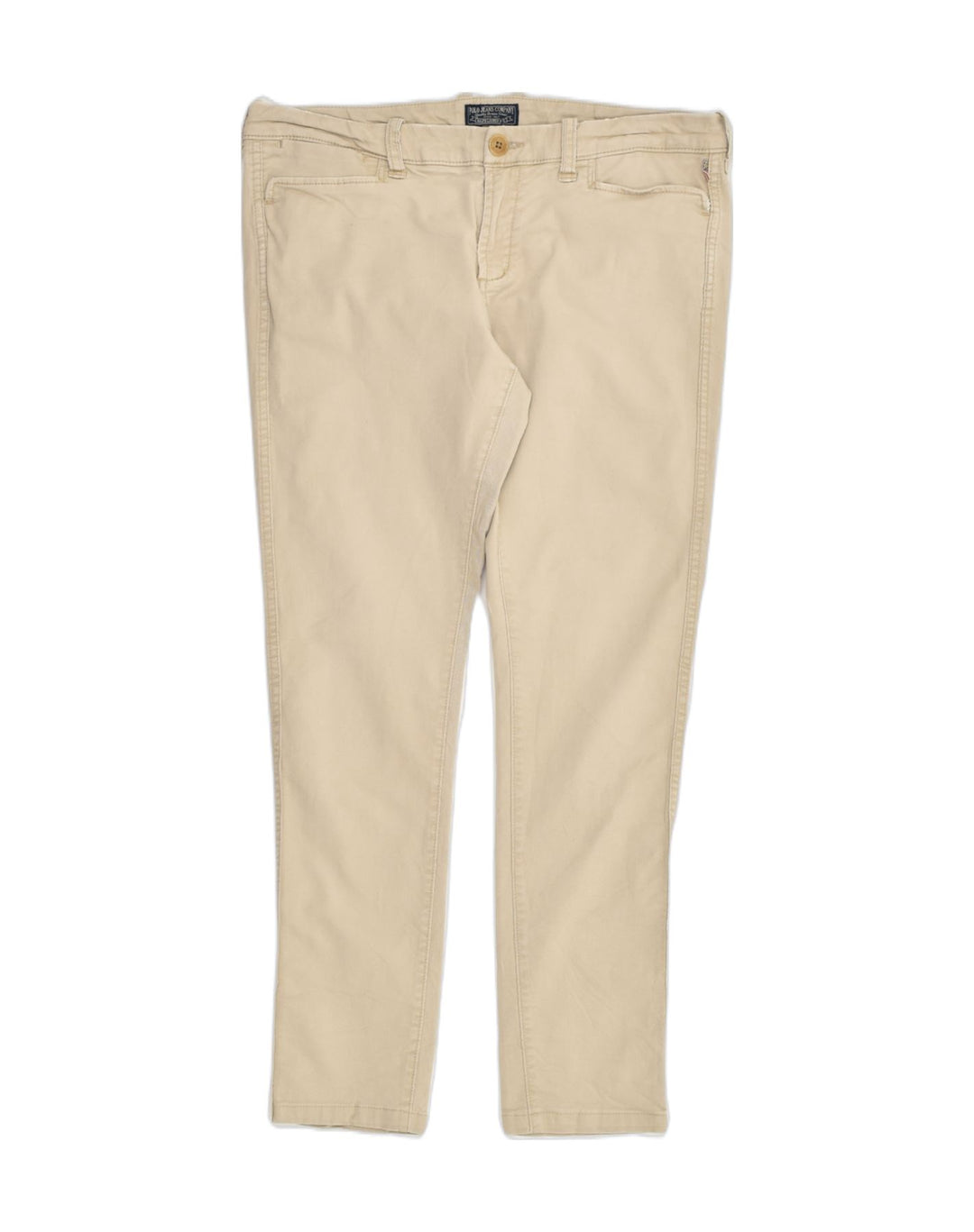 RALPH LAUREN Womens Slim Casual Trousers W33 L28  Beige Cotton | Vintage Ralph Lauren | Thrift | Second-Hand Ralph Lauren | Used Clothing | Messina Hembry 