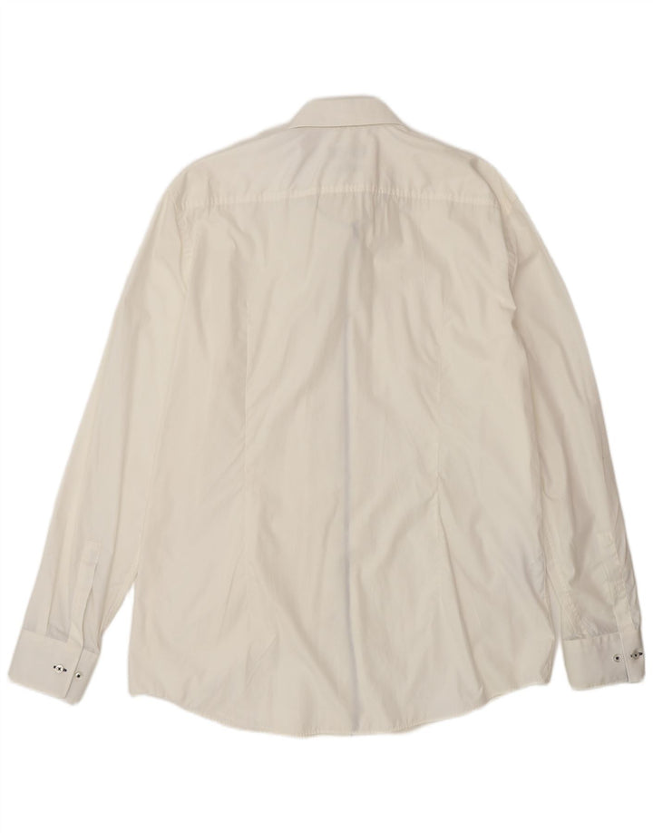 Camicia da uomo slim fit Hugo Boss taglia 44 17 1/2 XL cotone bianco