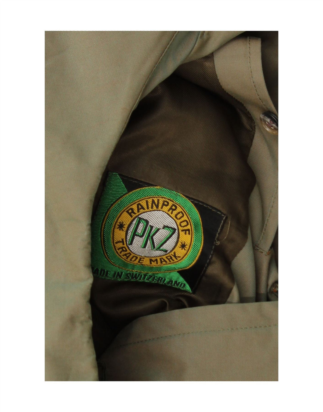 Cappotto doppiopetto vintage da uomo UK 34 XS verde