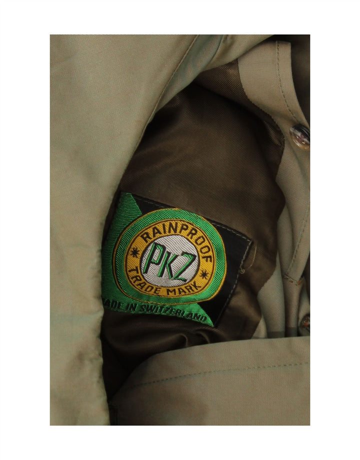 Cappotto doppiopetto vintage da uomo UK 34 XS verde