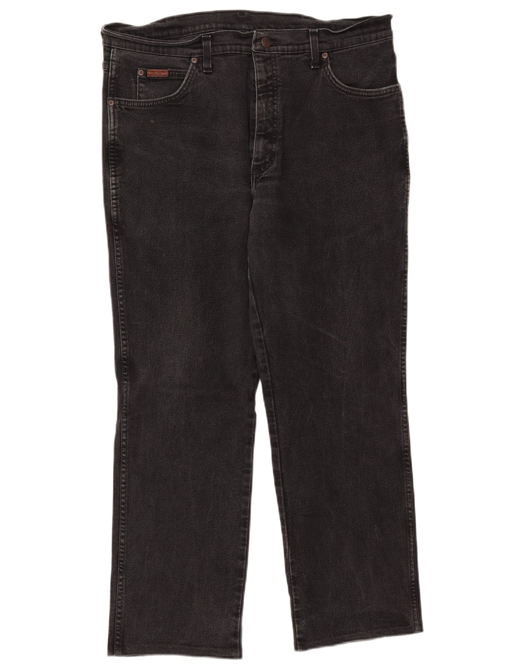 Jeans dritti da uomo Wrangler Texas W38 L28 cotone nero