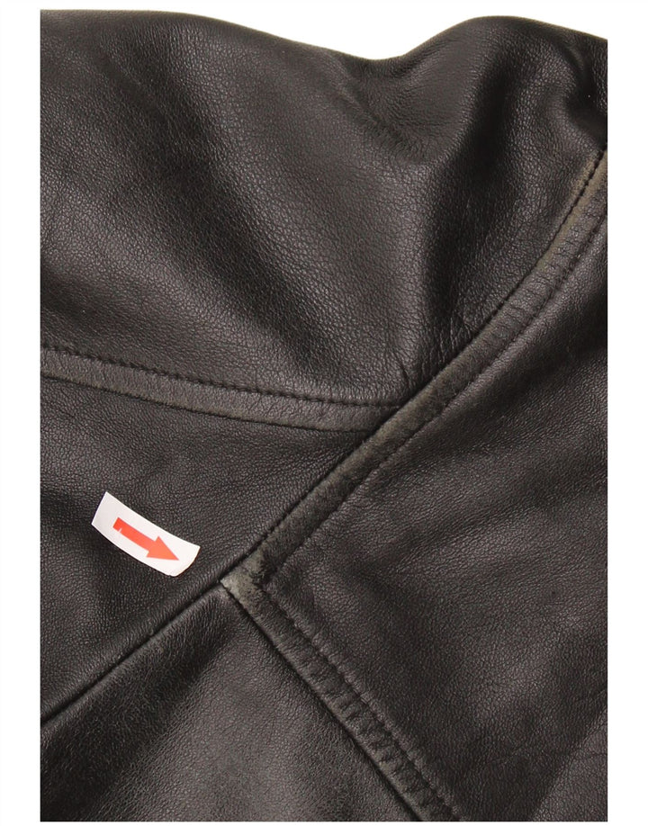 Giacca in pelle da uomo VINTAGE UK 42 XL in pelle nera