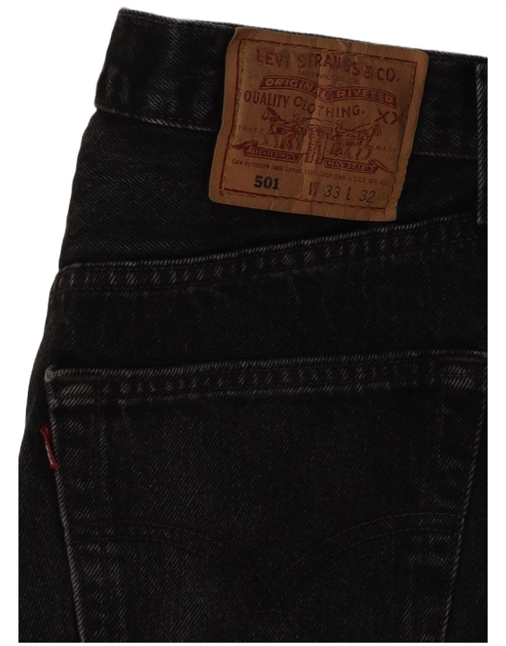 Levi's Uomo 501 Jeans dritti W33 L28 Cotone Nero