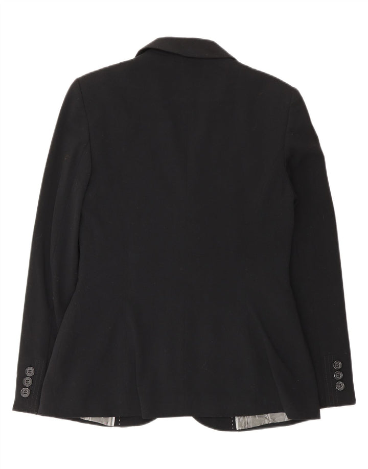 Giacca blazer a 1 bottone Marks & Spencer da donna UK 10 piccola poliestere nero