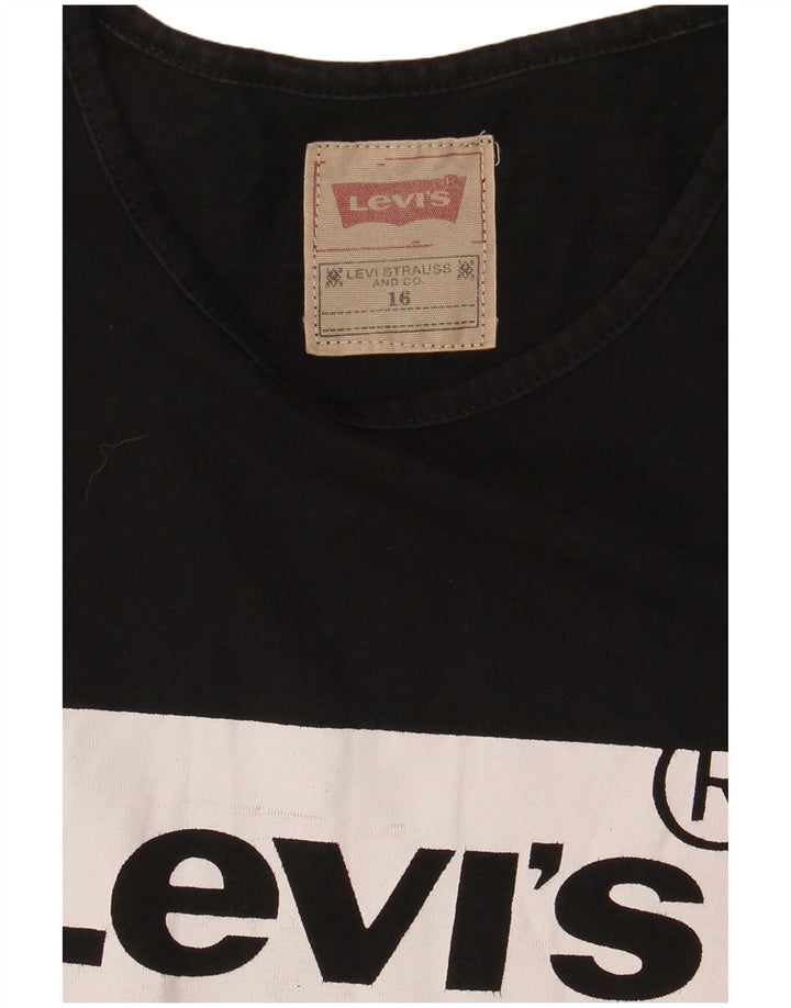 T-shirt grafica per ragazzi Levi's 15-16 anni nera