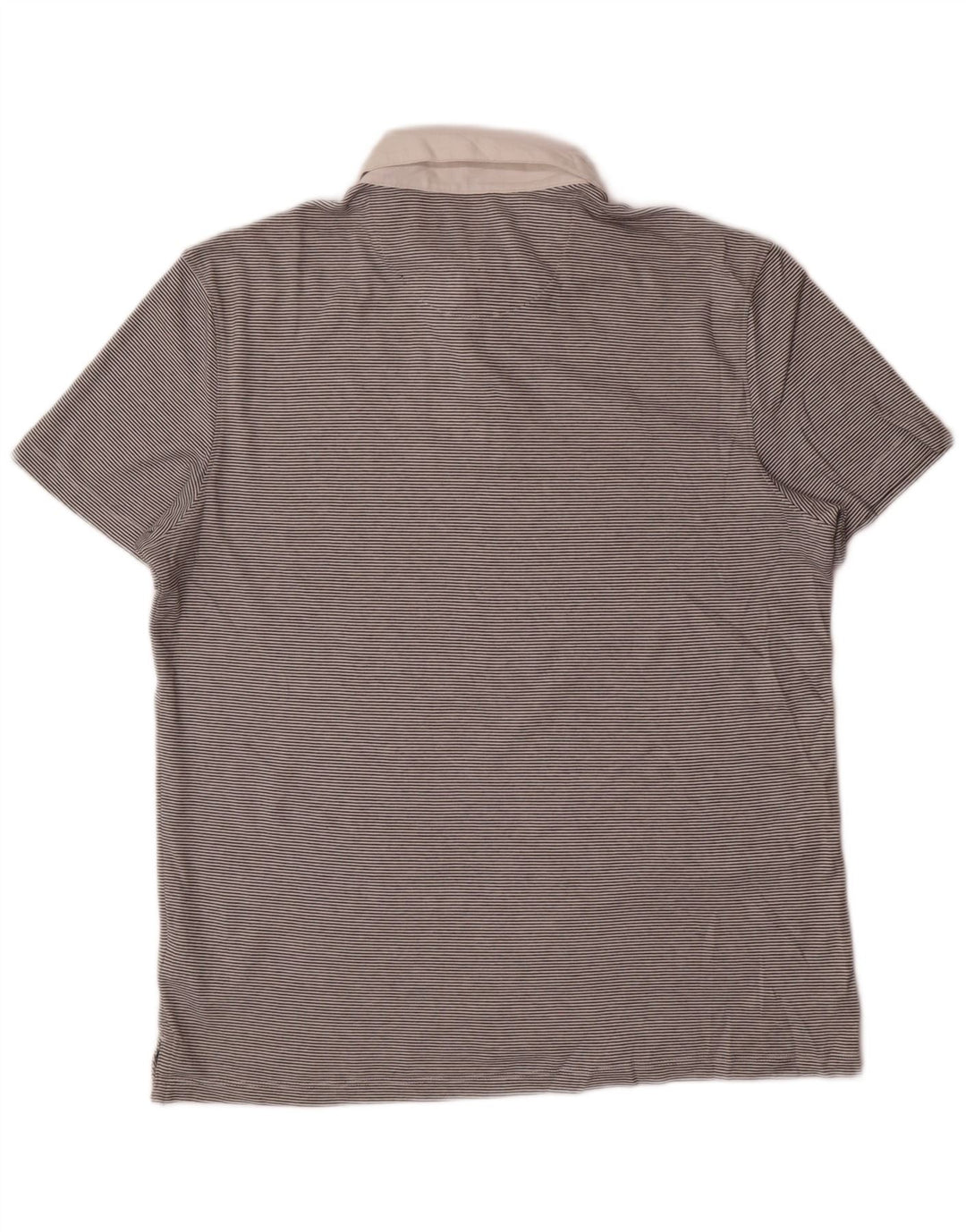 CALVIN KLEIN Polo Uomo Cotone Gessato Grigio Medio