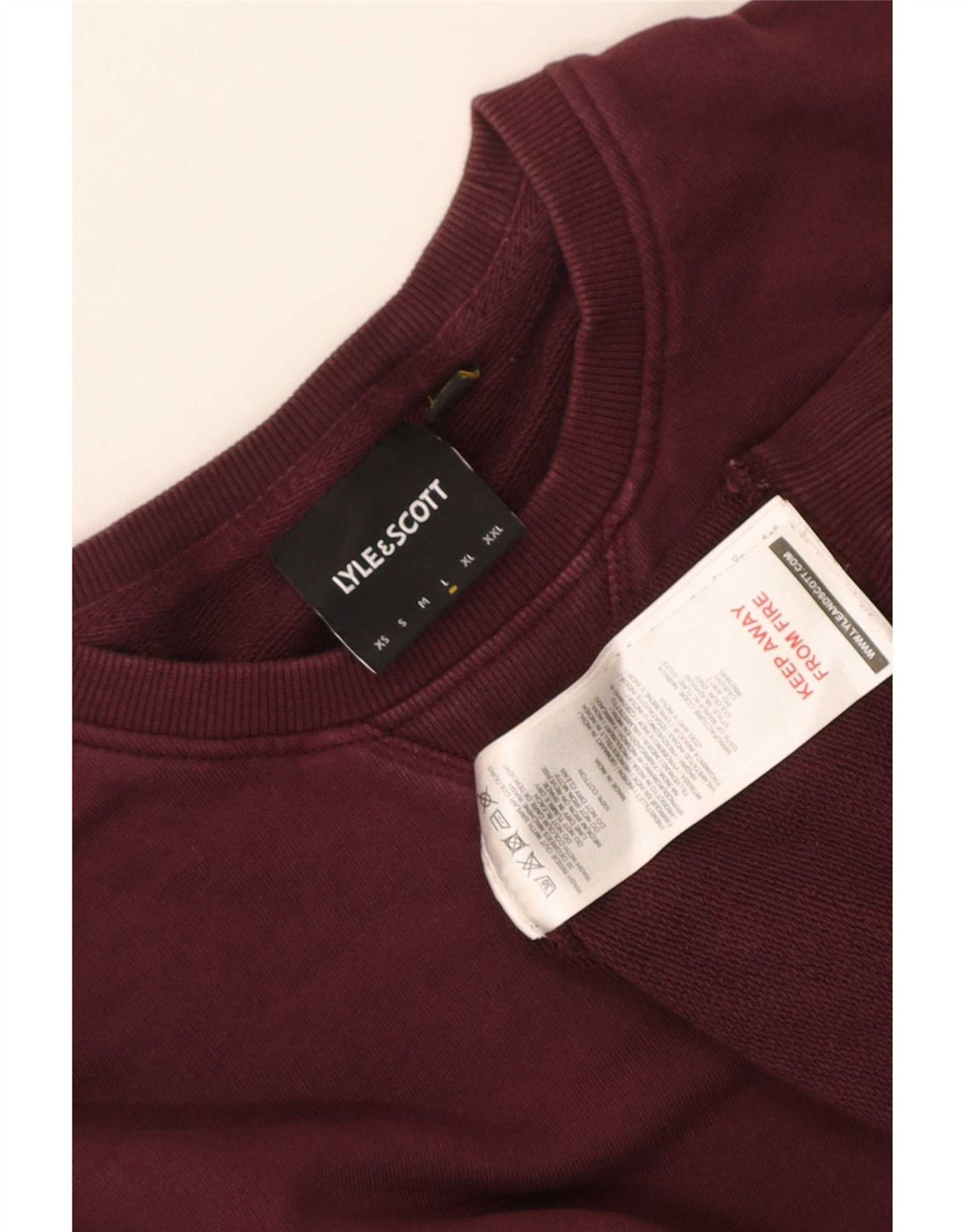 Felpa da uomo Lyle & Scott, maglione grande, cotone marrone