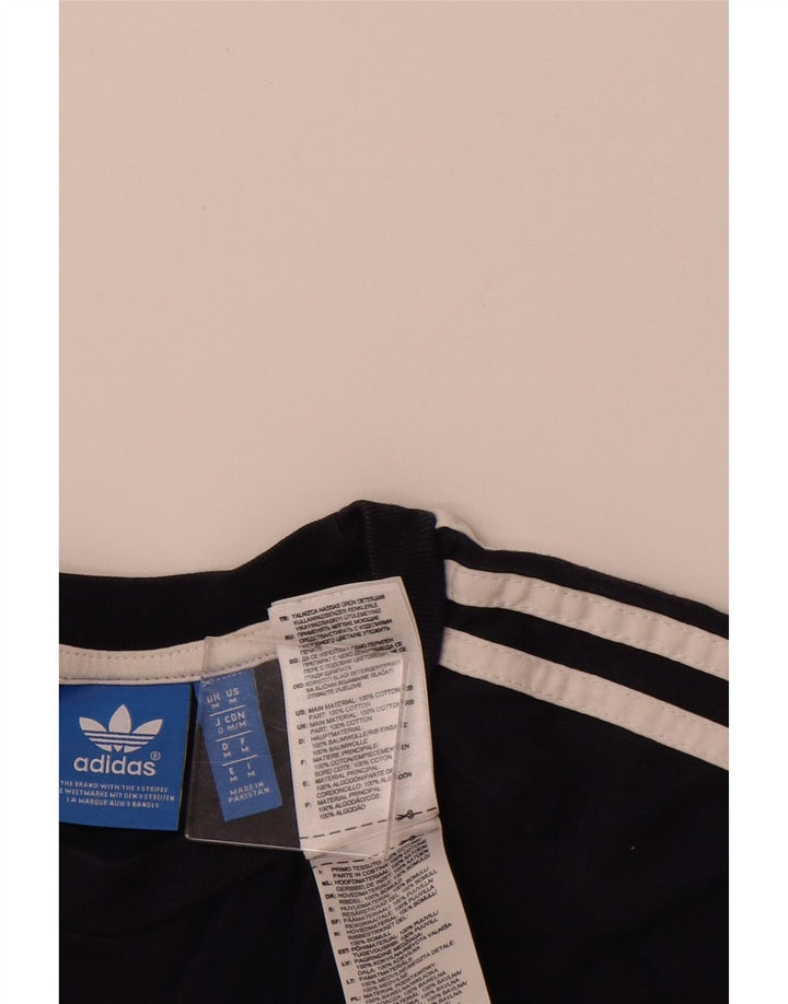 ADIDAS Mens T-Shirt Top Medium Navy Blue Cotton