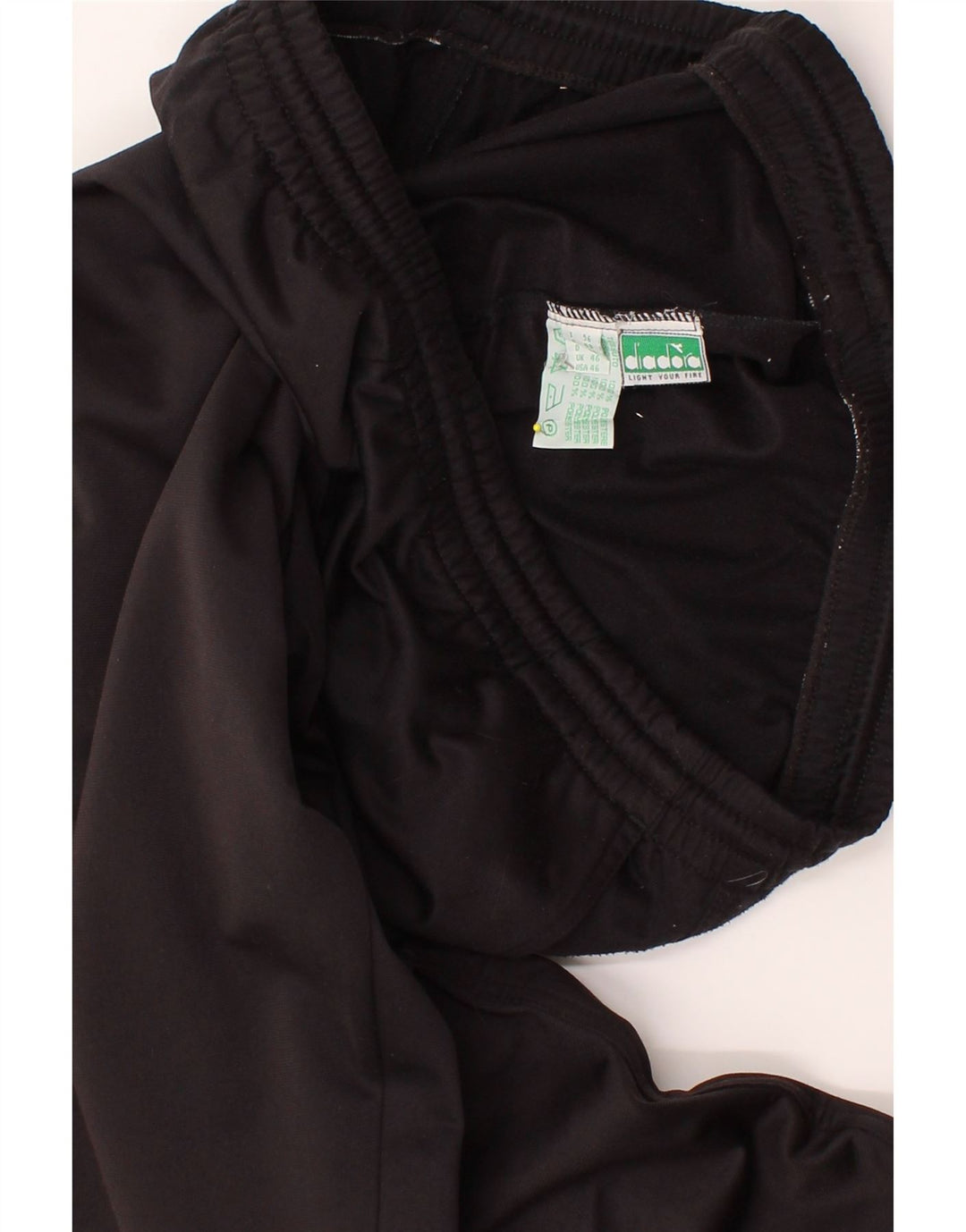 DIADORA Mens Tracksuit Trousers UK 46 Large  Black Polyester Vintage Diadora and Second-Hand Diadora from Messina Hembry 