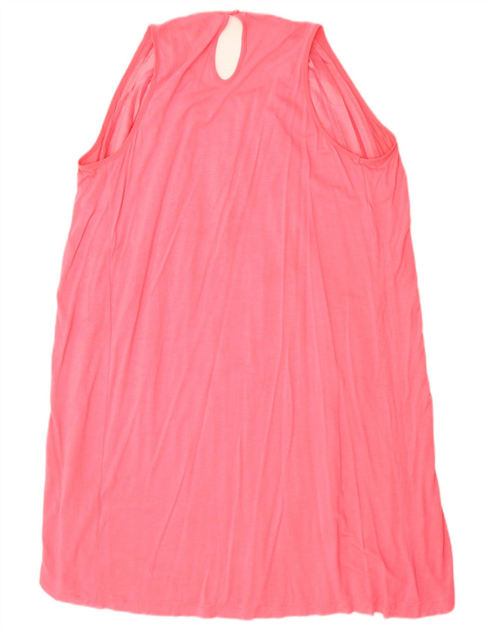 Abito a trapezio senza maniche da donna French Connection UK 10 piccolo in viscosa rosa