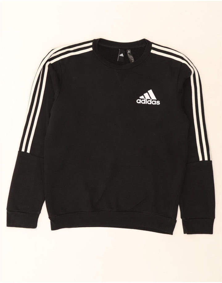 Felpa ADIDAS da uomo maglione piccolo cotone nero