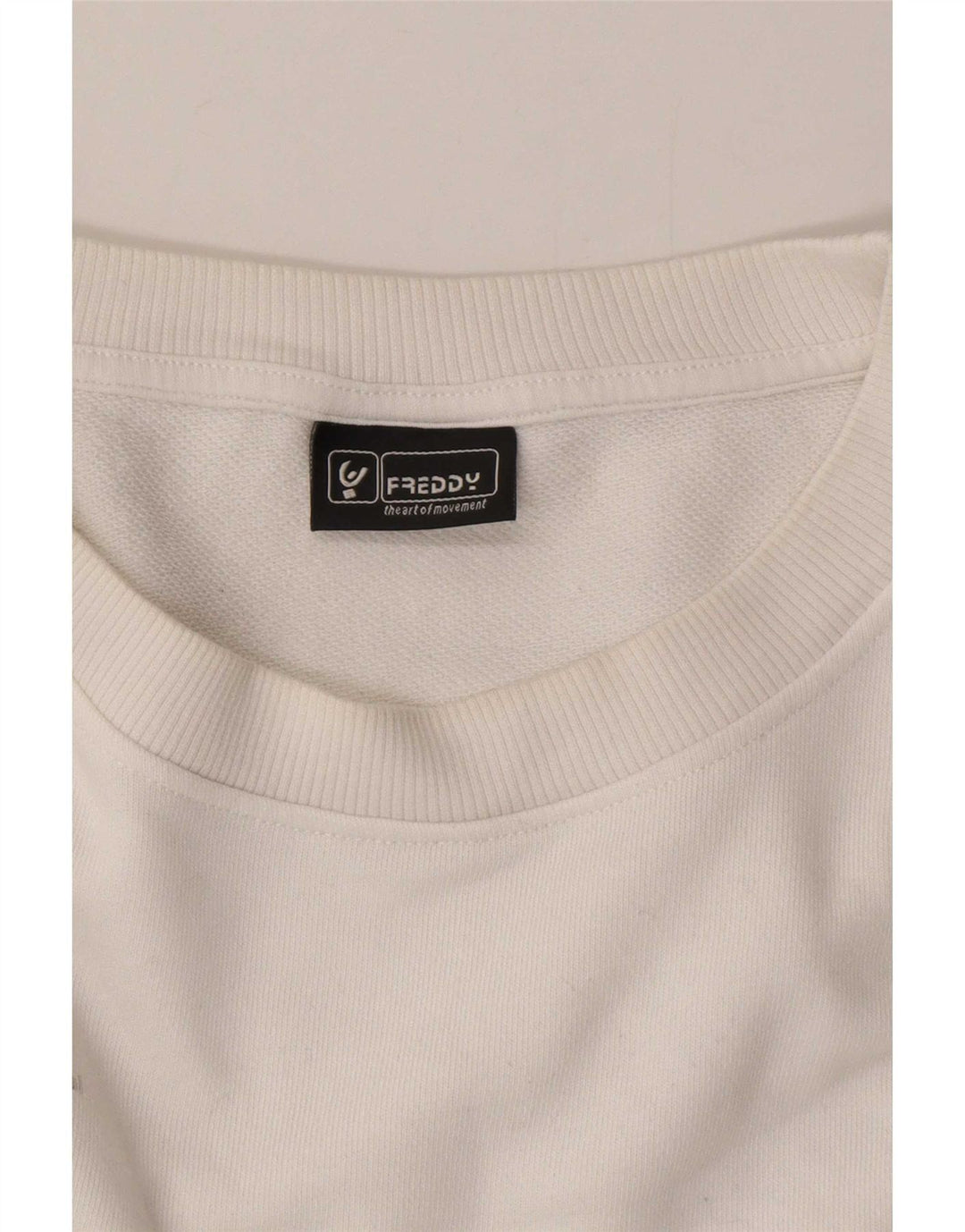 Felpa corta oversize da donna Freddy, taglia UK 14, colore bianco medio