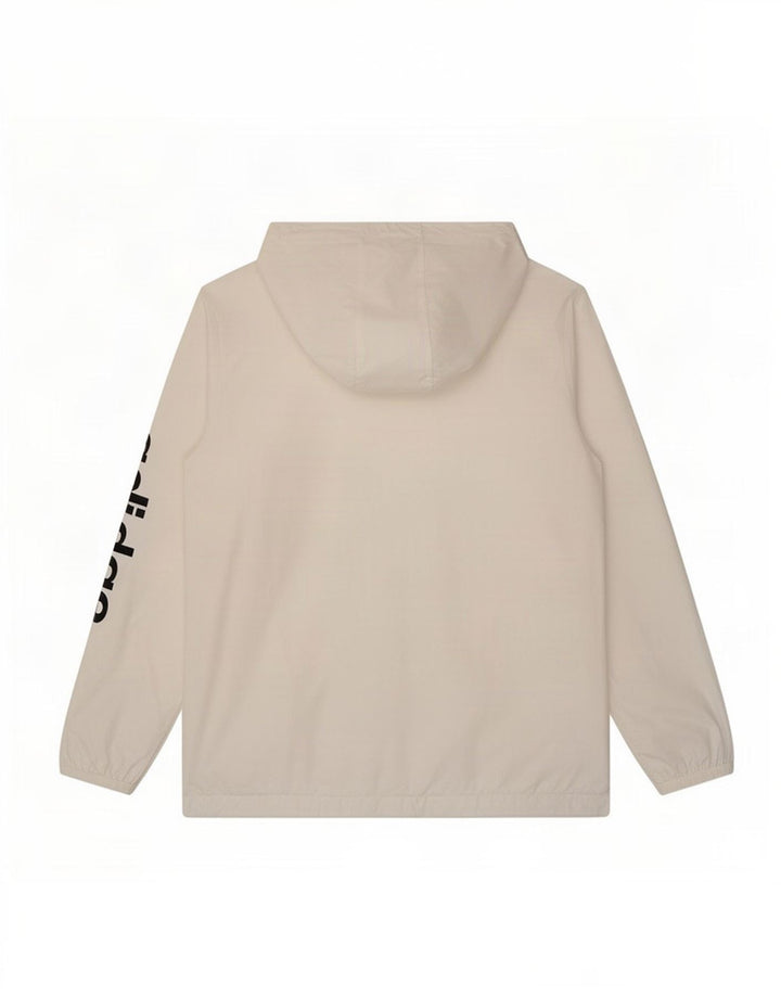 Giacca antipioggia con cappuccio grafica da donna Adidas UK 12/14 poliestere bianco medio