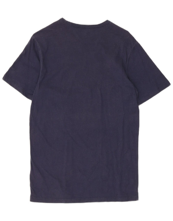 T-shirt grafica da uomo slim fit Timberland Top piccola in cotone blu navy