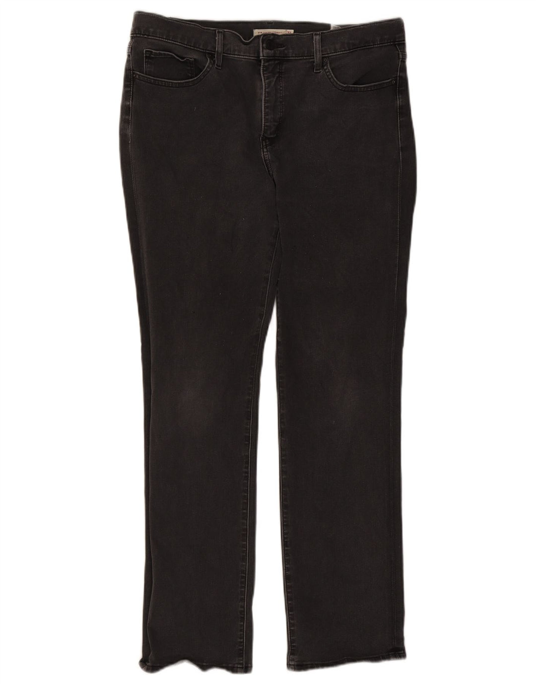 Jeans dritti modellanti da donna 314 Levi's W32 L30 cotone nero