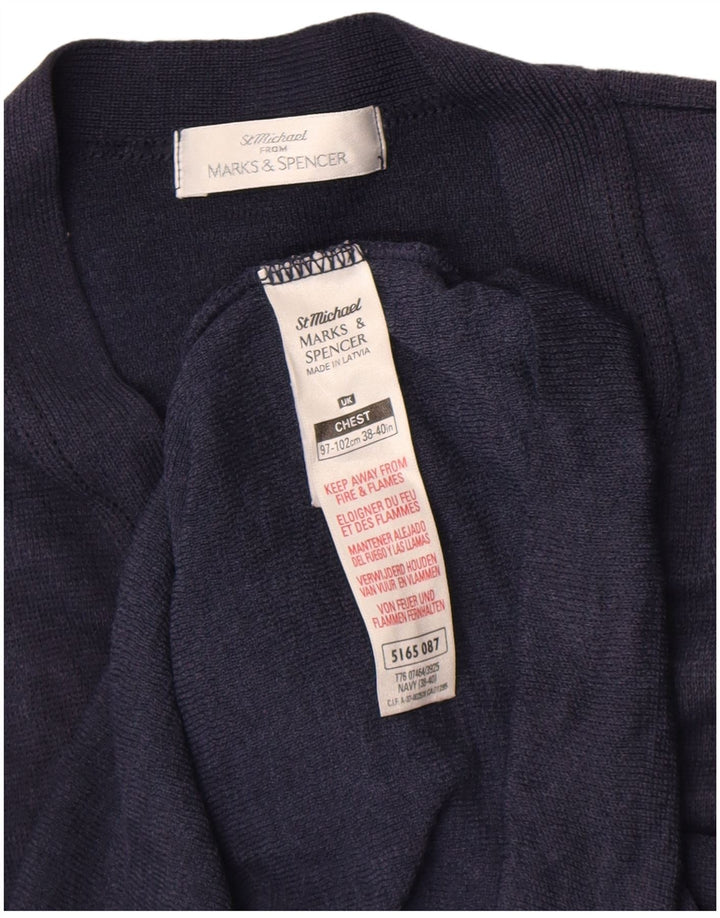 Maglione cardigan da donna Marks & Spencer EU 38/40 Lana blu navy media