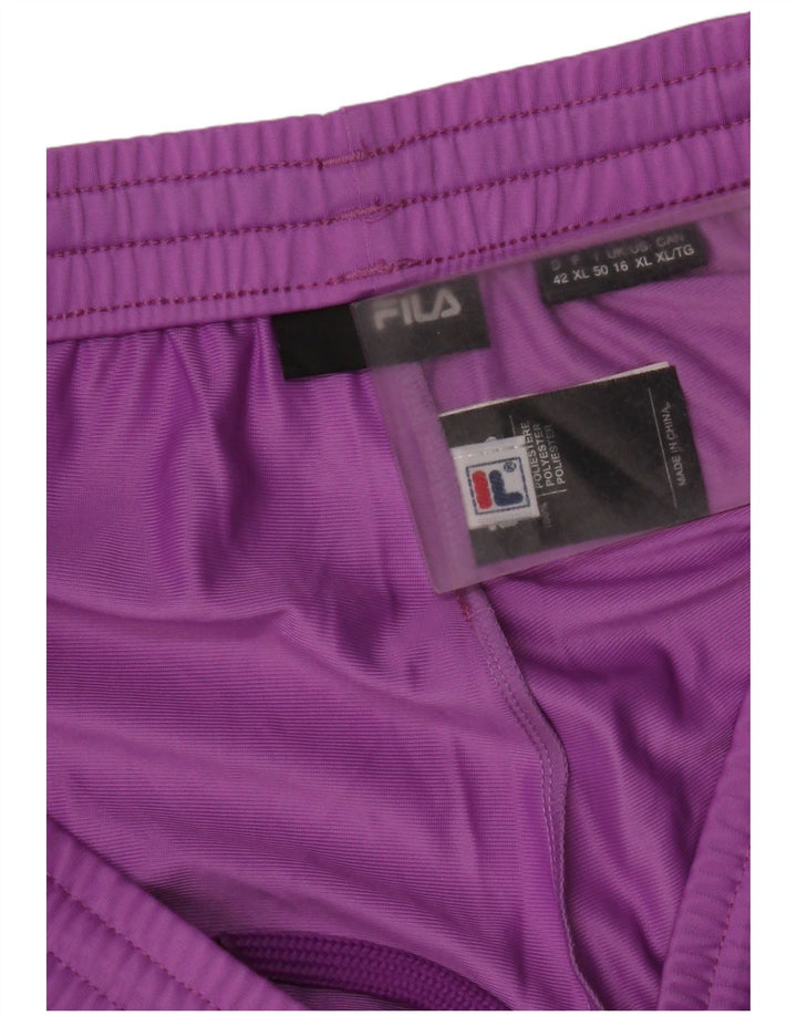 Pantaloni da tuta da donna Fila UK 16 Large Viola Poliestere